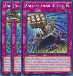 Yugioh! 3x Ancient Gear Duel MP25-EN360 Common 1st Ed NM - Image 1