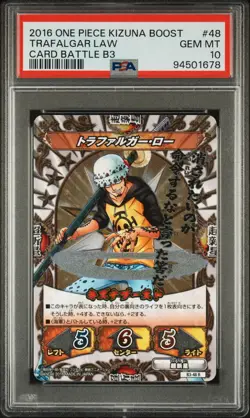 PSA 10 2016 ONE PIECE KIZUNA BOOST TRAFALGAR LAW CARD BATTLE - Image 1