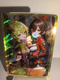 COLLIE X AMBER GENSHIN IMPACT SP Holographic Custom Art Goddess Story Anime Card - Image 1