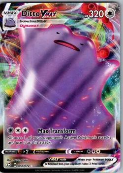 Pokemon TCG Ditto VMAX 051/072 Shining Fates Holo NM - Image 1