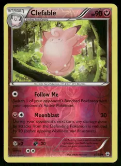 2016 Pokemon Clefable Uncommon Generations 51/83 Reverse Holo HP - Image 1