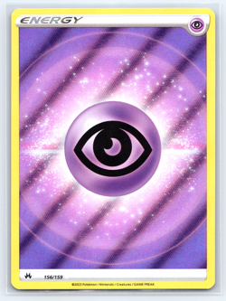 Psychic Energy (Texture Full Art) Ultra Rare Crown Zenith 156/159 NM Pokemon - Image 1