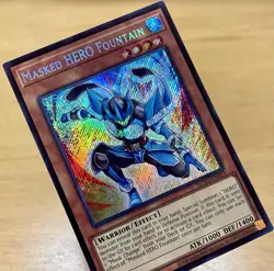 Yugioh! Masked HERO Fountain BLGG-EN029 [Secret Rare] Glorious Gallery NM/M - Image 3