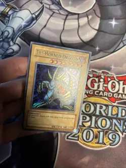 Tri-Horned Dragon LOB-000 Unlimited SECRET RARE Yu-Gi-Oh VLP (WNU) (1) - Image 3
