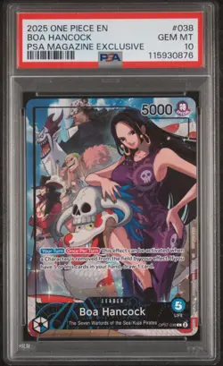 2025 One Piece EN PSA MAGAZINE EXCLUSIVE #038 Boa Hancock PSA 10 GEM MINT - Image 1