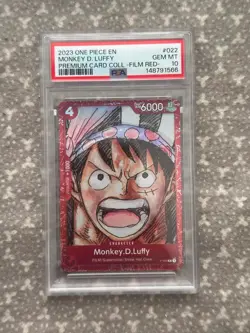 Monkey.D.Luffy (Premium Card Collection -ONE PIECE FILM RED - P-022 PSA 10 GEM - Image 1