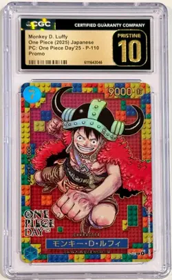 2025 One Piece Monkey D. Luffy #P-110 One Piece Day Promo CGC 10 Pristine - Image 1
