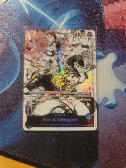 • Ace & Newgate • ST22-001 Alt Art Parallel Holo Promo One Piece TCG NM - Image 1