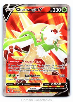 Chesnaught V 171/195 - Silver Tempest - Pokemon Card - Near Mint - Image 1