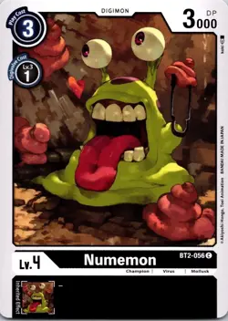 Numemon BT2-056 Black Common Champion Digimon CCG Card - Image 1