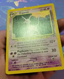 Espeon 20/75 Neo Discovery Rare Pokemon Card NM - Image 4