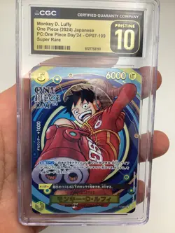 ( 2 Cards) One Piece Day '24 Monkey D Luffy OP07-109 & DON!! Super Rare CGC 10 - Image 2
