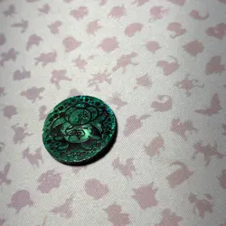 RARE Vintage Pokemon Pokemon card game Gloom Green Plastic Coin Japanese Damaged - Image 2