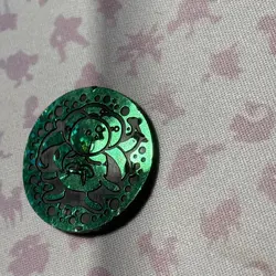 RARE Vintage Pokemon Pokemon card game Gloom Green Plastic Coin Japanese Damaged - Image 5