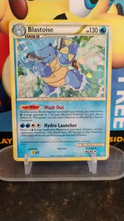 BLASTOISE Unleashed Series POKEMON Cracked Ice Holo 2010 Trading Card 13/95 - Image 1