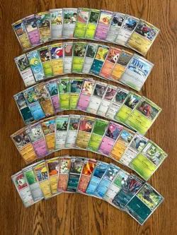 POKEMON Journey Together 57 CARD LOT Holo/Reverse Holos No Duplicates NMC - Image 1