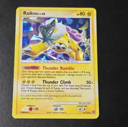 2007 Pokemon Secret Wonders: Raikou 16/132 Rare Card Cracked Ice Holo bleed- LP - Image 1