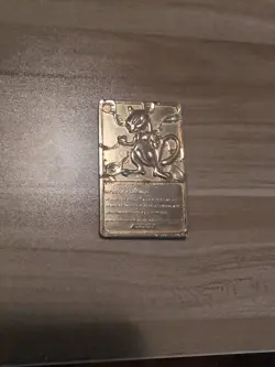 1999 MEWTWO #150 Gold Bar Card Limited Edition Burger King Gold Plated Pokemon - Image 4