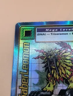 Digimon Digital Monster Card 1st Edition Mega Level SaberLeomon 1999 Bandi - Image 3