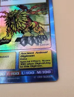 Digimon Digital Monster Card 1st Edition Mega Level SaberLeomon 1999 Bandi - Image 5