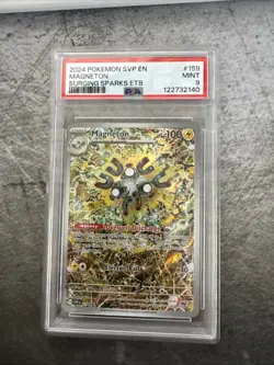 Magneton 159 Surging Sparks ETB Promo Pokemon Card PSA 9 - Image 1