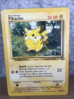 Pikachu - 1st Edition Jungle - Pokemon WOTC 1999 - LP - Ships w/ Tracking - Image 2
