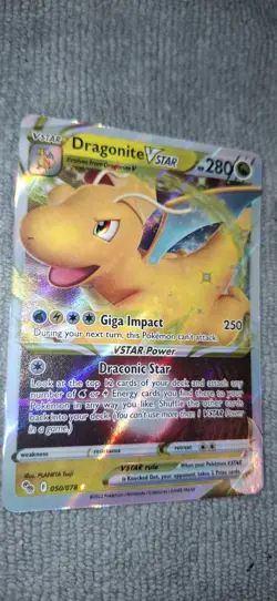 Dragonite VSTAR 050/078 Pokemon Go NM Full Art Ultra Rare Pokemon Card - Image 2