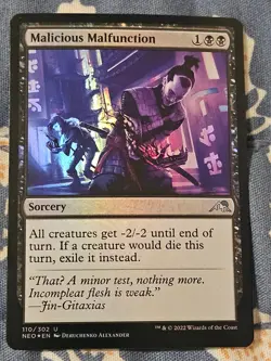 Malicious Malfunction FOIL (110/572) Kamigawa Neon Dynasty MTG Magic - Image 2