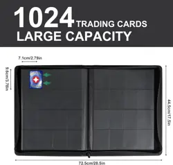 Stylish Carbon Black Card Binder - 16 Pockets for YuGiOh, MTG, TCG Collectors - Image 4