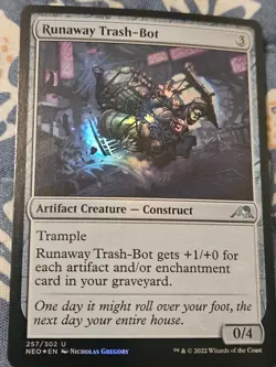 Runaway Trash-Bot FOIL Kamigawa: Neon Dynasty NM Magic MTG Magic - Image 3