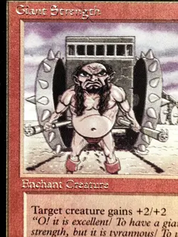 MISPRINT ALERT: Shifted print layer 2x Giant Strength Legends Magic MTG - Image 3