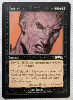 Hatred Exodus 1998 Near Mint Never Played Magic The Gathering Mtg Illus. Brom - Image 1