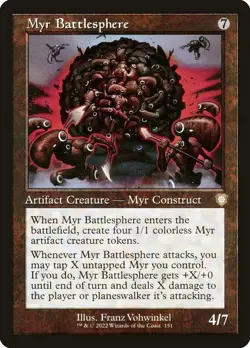 MTG - Myr Battlesphere (Retro) - The Brothers' War Commander - X1 - (NM) - - Image 1