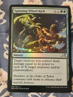 Spinning Wheel Kick FOIL Kamigawa: Neon Dynasty MTG Magic - Image 1