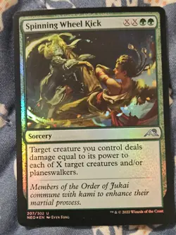 Spinning Wheel Kick FOIL Kamigawa: Neon Dynasty MTG Magic - Image 3