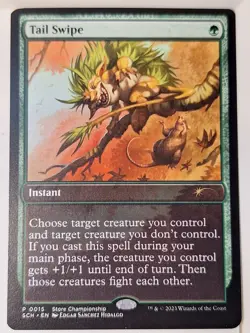 Tail Swipe - Game Day & Store Championship Promo - Magic the Gathering MTG Nice! - Image 1