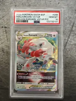 Pokemon Promo SWSH298 Hisuian Zoroark VSTAR Holo-Foil PSA 10 Gem Mint - Image 1
