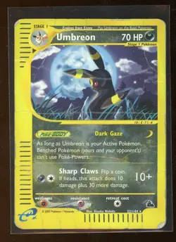 2003 Pokemon Skyridge Umbreon Reverse Holo Foil 32/144 E-Reader Series WOTC - Image 1