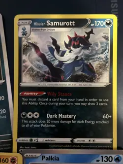 Lot Of 4 Holo Rare Pokemon Cards 2023 Darkrai, Samurott,decidueye, Palkia - Image 4