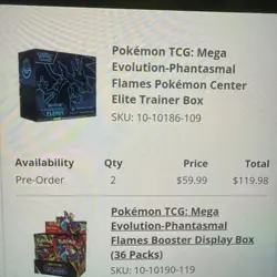 PRESALE CONFIRMED ✅Pokemon Mega Evolution Phantasmal Flames Booster Box Sealed - Image 2
