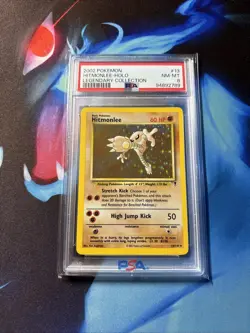 2002 POKEMON LEGENDARY COLLECTION #13 HITMONLEE-HOLO PSA 8 - Image 1