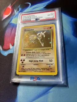 2002 POKEMON LEGENDARY COLLECTION #13 HITMONLEE-HOLO PSA 8 - Image 4