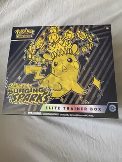 SHIPS FAST Pokemon TCG Surging Sparks Elite Trainer Box - SV08 Factory Sealed - Image 1