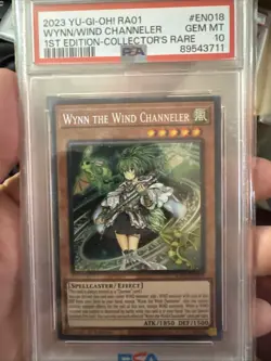 PSA 10 Yugioh Rarity Collection Wynn the Wind Channeler RA01-EN018 PCR Collector - Image 1