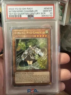 PSA 10 Yugioh! Rarity Collection Wynn the Wind Channeler RA01-EN018 QCR - Image 1