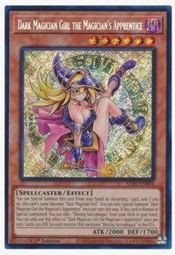 * DARK MAGICIAN GIRL THE MAGICIAN'S APPRENTICE * SECRET RARE ALIN-EN004 YUGIOH! - Image 1