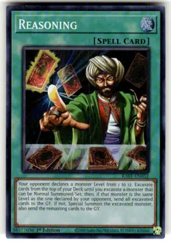 Yugioh! Reasoning - RA01-EN052 - Super Rare - 1st Edition Near Mint, English - Image 1