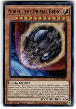 Yugioh Nibiru the Primal Being RA01-EN015 Super Rare 1st Edition Near Mint - Image 1