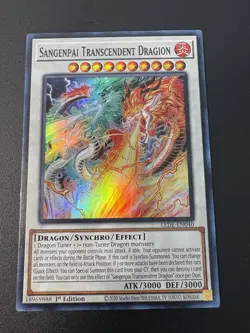 Yugioh Sangenpai Transcendent Dragion LEDE-EN040 Super Rare 1st Ed NM - Image 2