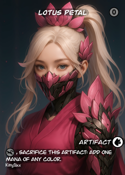 Lotus Petal Proxy Card with Custom designed art, Non-Tournement , Alt. - Image 1